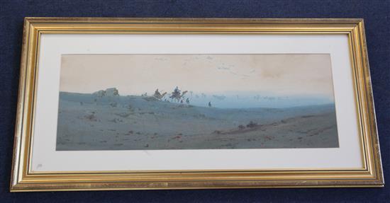 Augustus Osborne Lamplough (1877-1930) A Desert Skyline 8.25 x 22.75in.